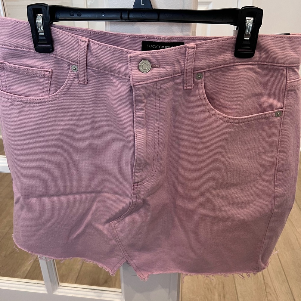 Lucky Brand Pastel Pink Denim Skirt